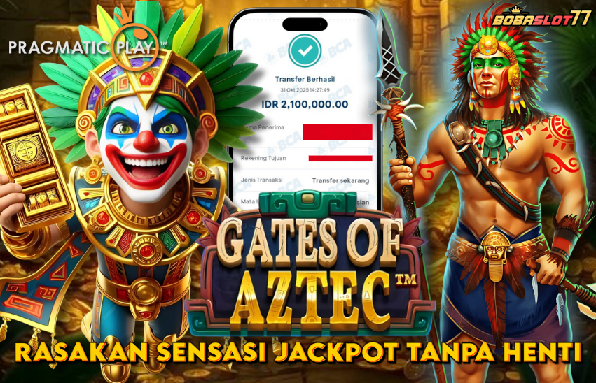 Selamat kepada user id : mil*****0 Wede Rp 2.100.000 di Game GATES OF AZTEC PRAGMATIC PLAY Cair Gk Sampe 1 Menit! Menang Mudah di Bobaslot77